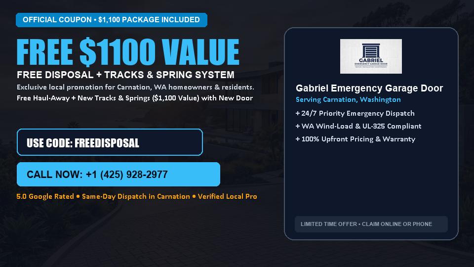 Gabriel Emergency Garage Door FREE Haul-Away & Heavy-Duty Tracks with New Door